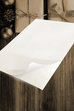 A4 Beyaz Çıkartma Etiket - 1. Hamur - Boş, Baskısız - 10 Yaprak - Kraffi