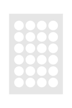 4 Cm Çap Yuvarlak Boş Baskısız 1. Hamur Etiket (Çıkartma) - Sticker - KA-013 - Kraffi